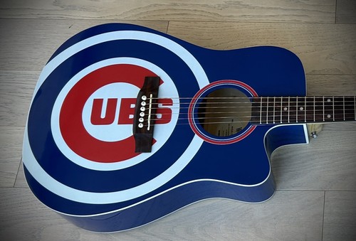 Sports Vault Chicago Cubs Acoustic Guitar - Limited Edition