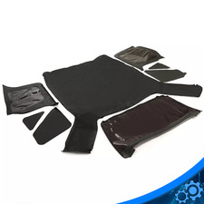 4 Pcs For Jeep Wrangler Tj 97-06 Soft Top Wtinted Windows Black Sailcloth Vinyl