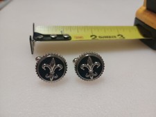 Fleur De Lis Stainless Steel Cuff Links Dress Shirt Cufflinks