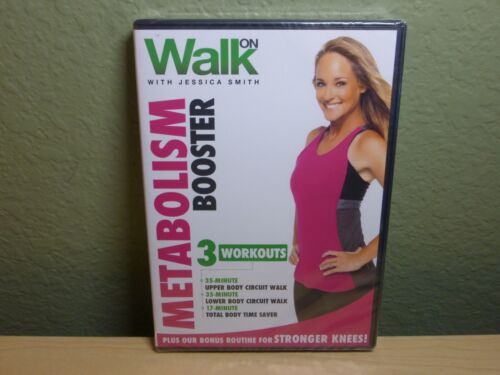 Walk On With Jessica Smith Metabolism Booster DVD 3 séances d'entraînement flambant neuf - Photo 1/2