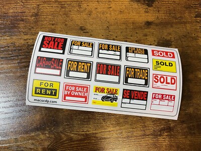 *New! 1/18 1/24 scale FOR SALE RENT TRADE RC decal sticker - Garage SCX24 TRX4m