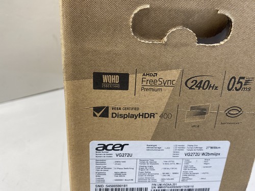 Acer Nitro VG2 27" Gaming Monitor - Black  VG272 - Picture 5 of 13