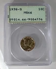 1938-S Mercury Dime PCGS MS66 Rattler OGH Old Holder