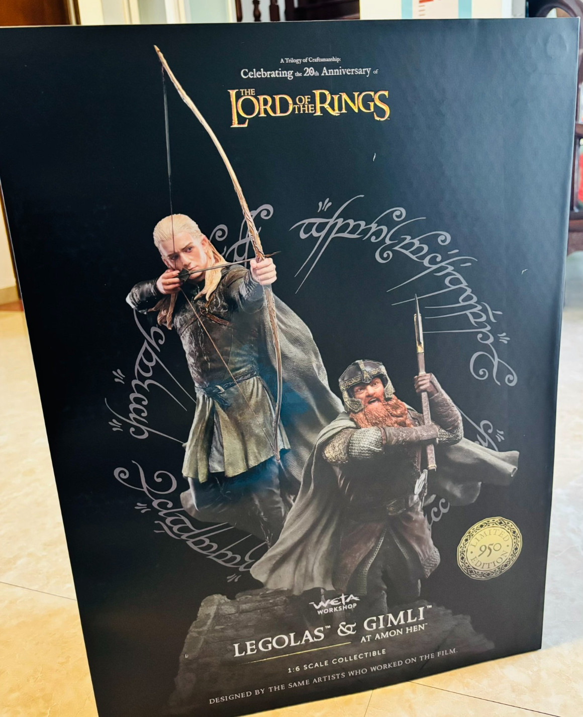 Figura Estatua Modelo Weta El Señor de los Anillos Legolas y Gimli 1/6 Edición Limitada.