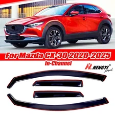 For Mazda CX-30 2020-2025 In-channel Window Vent Visors Rain Guards Smoke Tinted