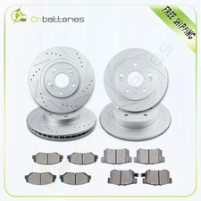 Front Rear Brake Rotors And Pads Kit Cearmic For Honda Civic 2012 - 2013