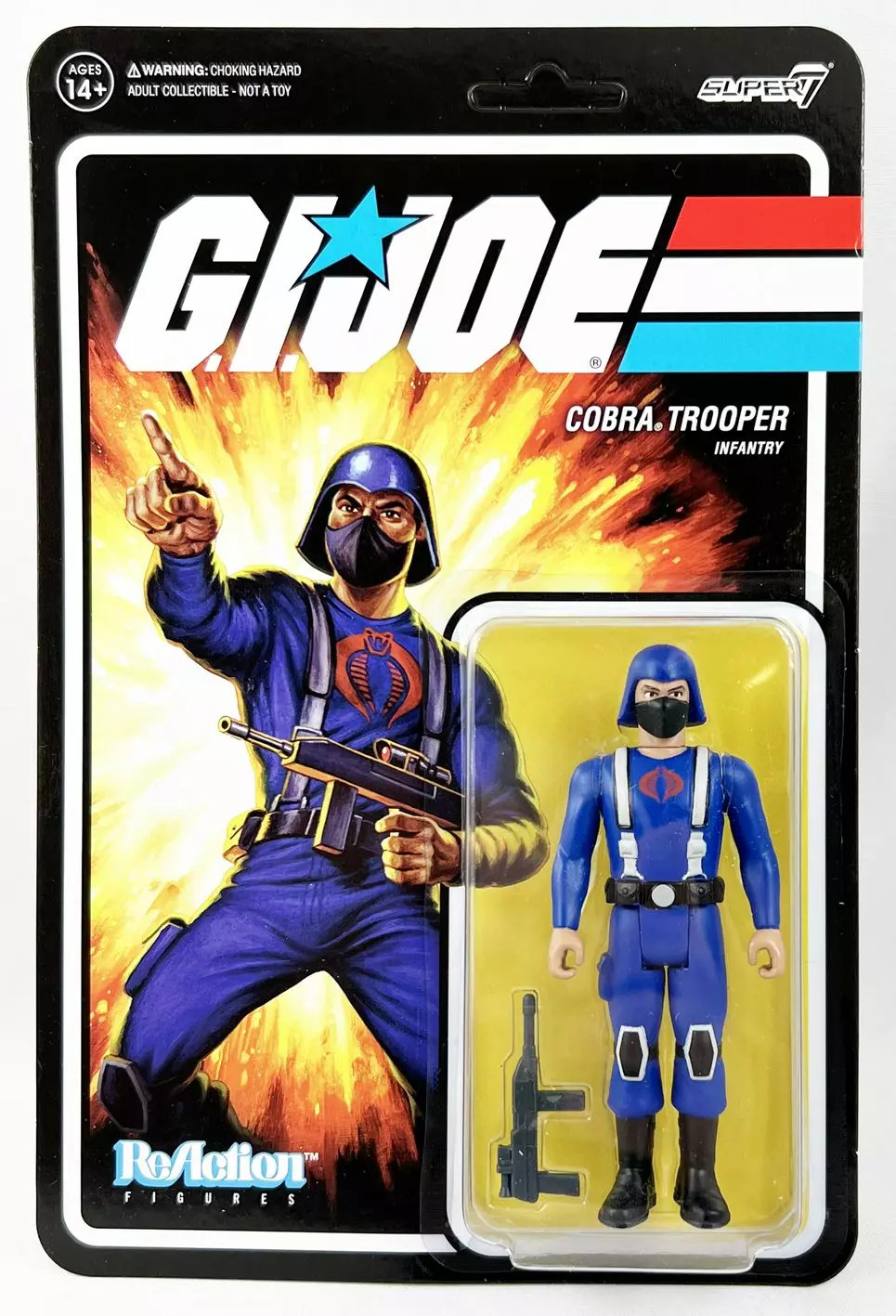 Figurine de collection G.I. Joe Cobra Trooper Super7 ReAction édition limitée H-Back