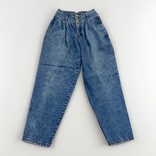 Vintage Jordache Jeans Womens 24 x 28 No Exit High Waisted Pleated Denim 80s 90s