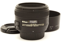 Near Mint Nikon AF-S NIKKOR 50mm f1.4 G Lens with Hood 51852