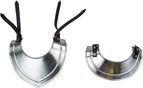 Medieval Steel Handmade Gorget - 18 Gauge Silver - Picture 5 of 5