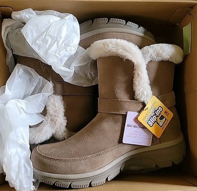 Skechers Easy Going-Dreamers Luxe Vibe Hands Free Slip In Suede  Boots 8.5 NEW 