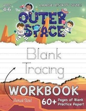 The Outer Space Blank Tracing Workbook (Large 8.5"