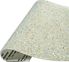 9.4×7.9 Inch Self Adhesive Rhinestones Sheets AB Resin Rhinestone Gems, Bling Cr