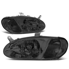 Fit 98-01 Kia Sephia Pair Oe Smoked Housing Clear Corner Driving Headlightlamps