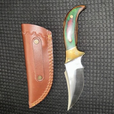 Rody Stan 8   HAND MADE D2 STEEL FULL TANG SKINNER  KNIFE WITH PAKKA WOOD HANDLE