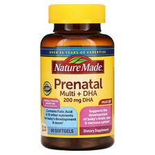 2 X Nature Made, Prenatal Folic Acid  DHA, 90 Softgels