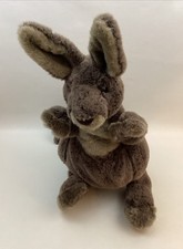 Folktails Kangaroo Hand Puppet Plush Pouch 17  Tall Folkmanis No Joey