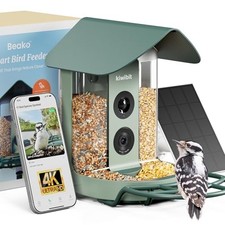 Beako Smart Bird Feeder with 4K Camera Solar Powered Standard Version Sage Pine