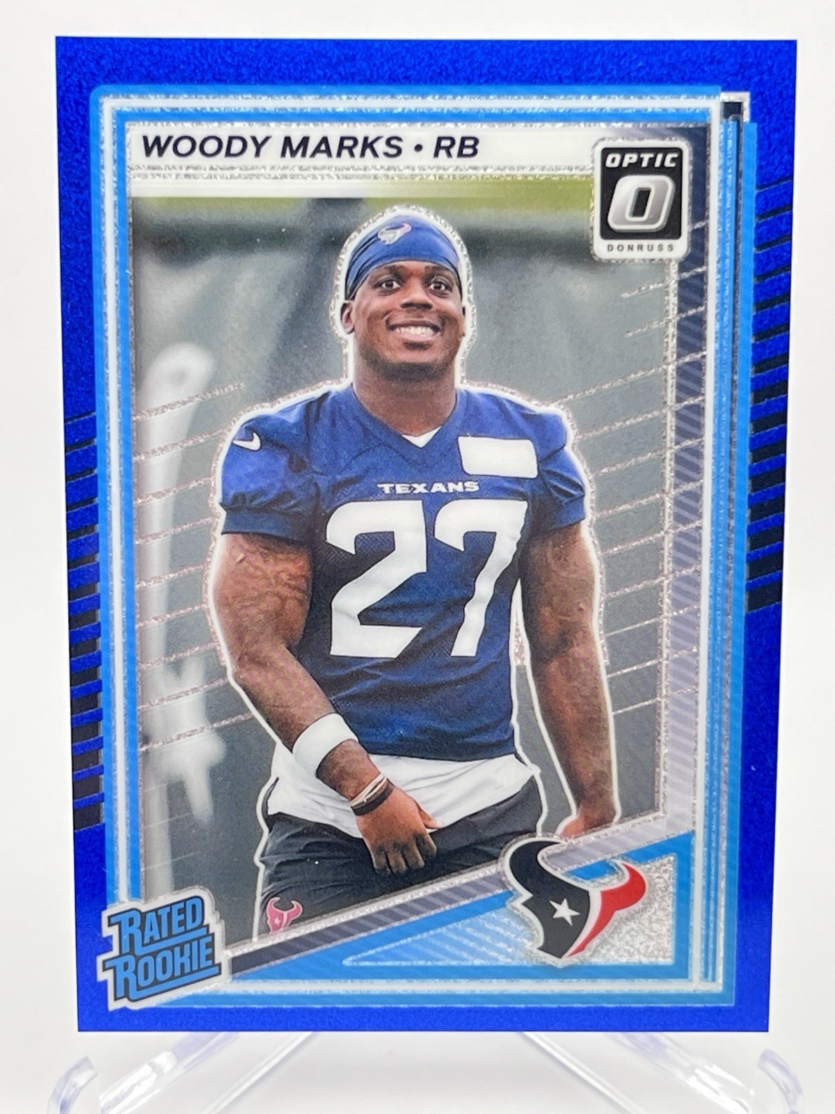 2025 Panini Donruss Optic - Rated Rookie Woody Marks #288 Blue Glitter