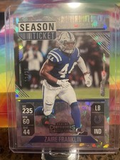 2024 Panini Contenders Zaire Franklin Season Ticket #44 Cracked Ice /25 Colts