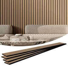 VEVOR Wood Slat Acoustic Panels 7.9 x 94.5 in for Modern Wall Decor Light Oak