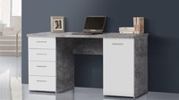 Schreibtisch Net106 BüRotisch Computertisch Tisch Home Office Beton Weiß Matt