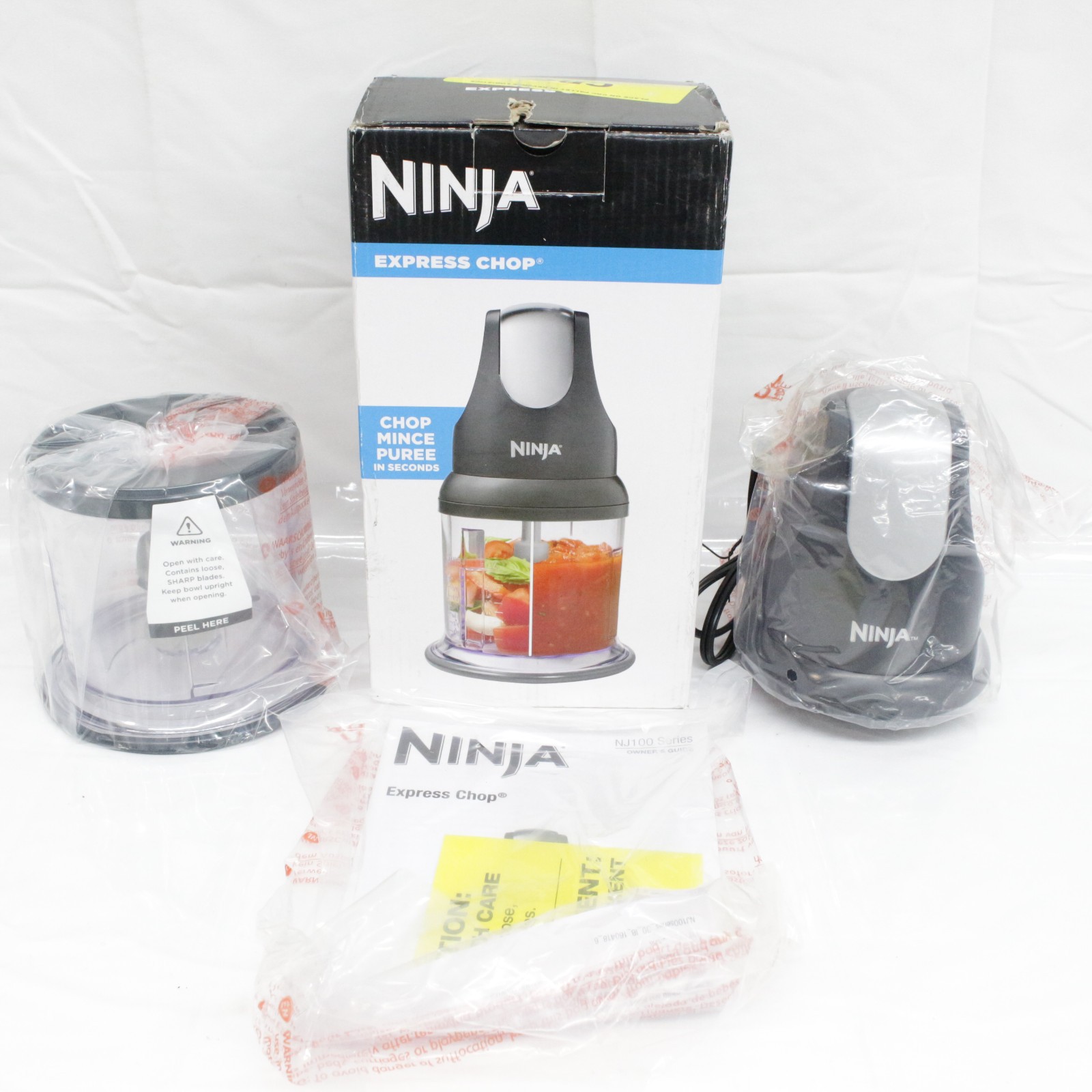 Shark Ninja Express Chop 2 Cups 200-Watt Gray 4-Blade Mini F