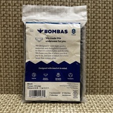 Bombas Womens Black Underwear Panties Seamless Waistband XL/XXL 14-18 2 Packs