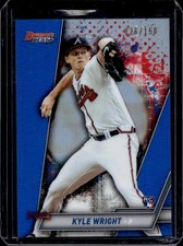 2019 Bowman's Best Kyle Wright RC Blue Refractor Rookie #/150 Braves