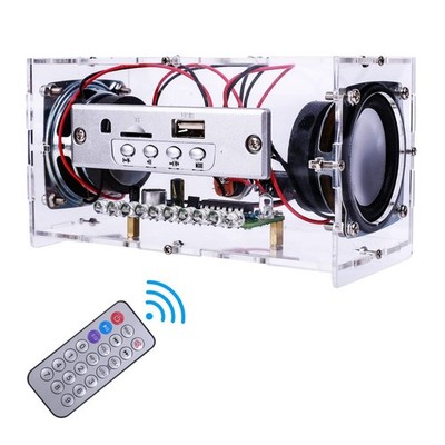 DIY Bluetooth Speaker Kit, USB Mini Stereo Amplifier Soldering Kit with LED F...