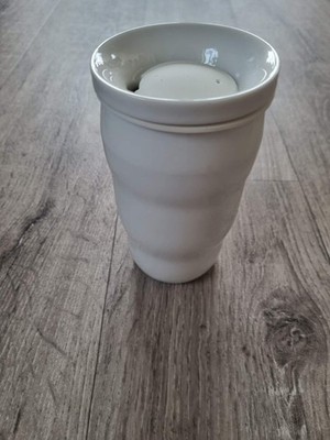 weißer Porzellan Thermobecher '' Coffee to go ''