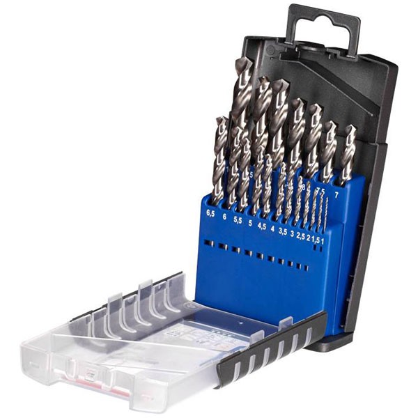 kwb HSS Drill Bit set 19-piece DIN 338 for Metal and plastic