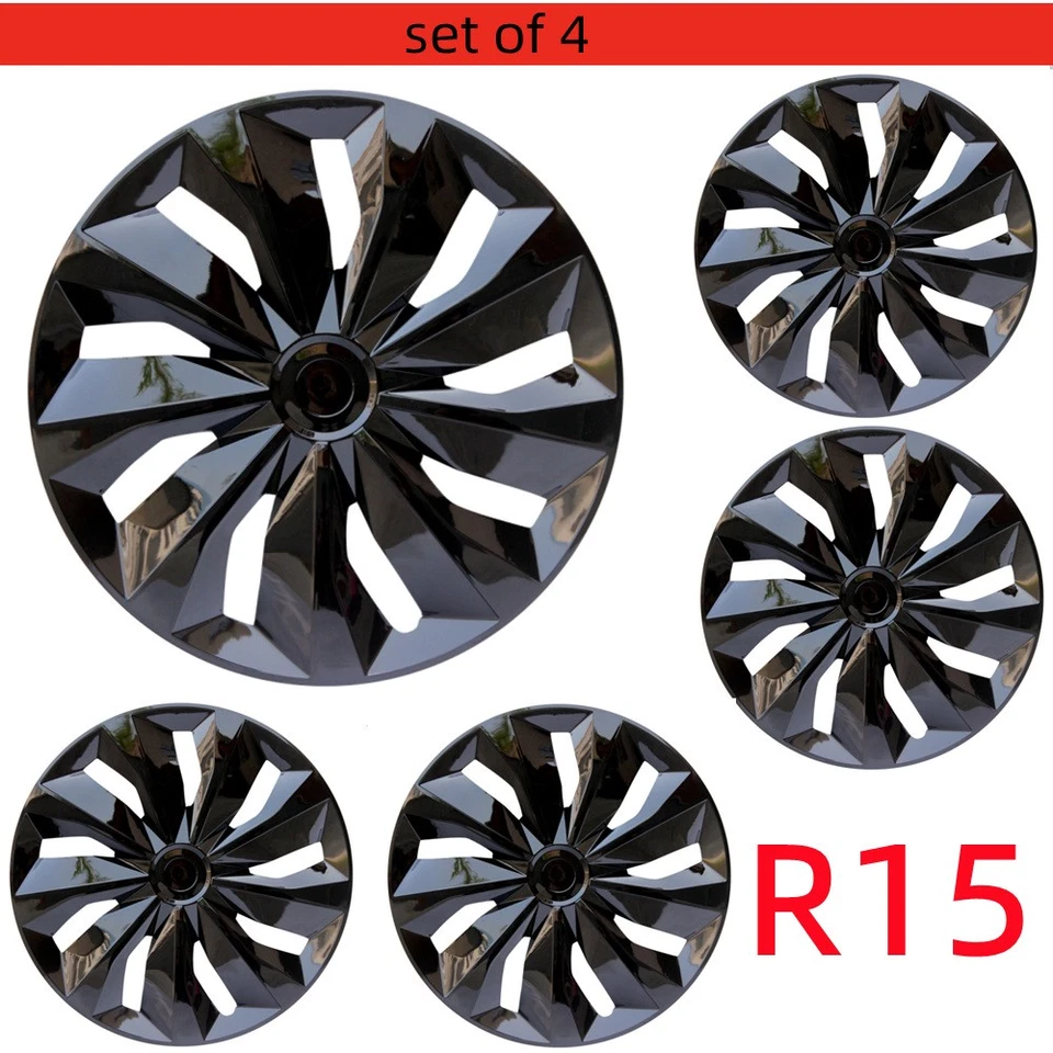 15"ABS Black wheel rim cover protecting the hub for 2009-2020 Honda Fit - Image 2 of 4