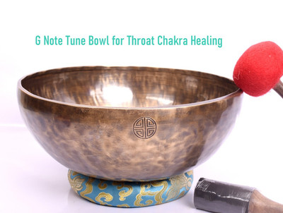 12 Inch G note Tune Throat Chakra Healing Full Moon Bowl-Deep Relaxing Sound Set