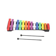 15 Note Xylophone Glockenspiel Aluminum Bars multi colors with 2x Mallets
