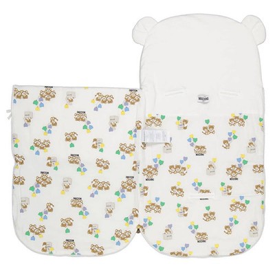 Moschino Infant Signature Teddy Bear-Motif Sleep Bag, Size 12M
