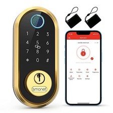 SMONET Smart Lock Bluetooth Keyless Entry Deadbolt with Fingerprint Keypad