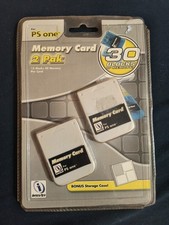 Performance Sony PlayStation 1 PS1 Memory Card 2 Pack New Sealed Read
