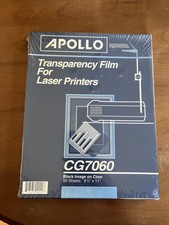 APOLLO Transparency Film For Laser Printers CG7031S 50 sheets New in Box
