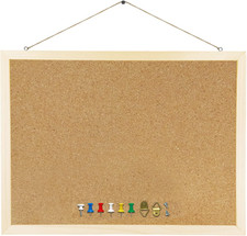 Cork Board Bulletin Board Wall Mounted Pin Board with Wood Frame