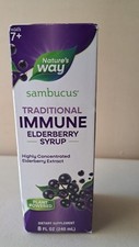 Nature  s Way Sambucus Traditional Elderberry Syrup Immune Support EXP 2027
