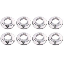 8PCS Round Wardrobe Rail Locking End Base 25mm Rod Metal Flange for Closet Rods