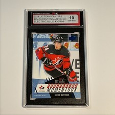 2024-25 Upper Deck Team Canada Juniors Electric Blue Denton Mateychuk Rookie