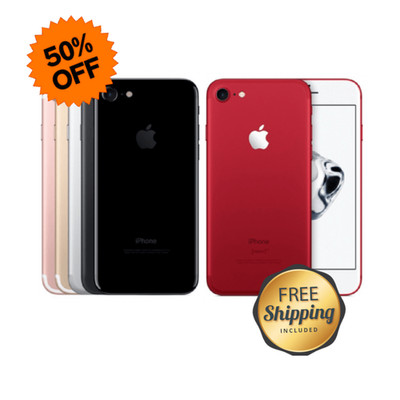 Apple iPhone 7 -32GB 128GB- Unlocked Verizon At&t Rose Gold Red iOS