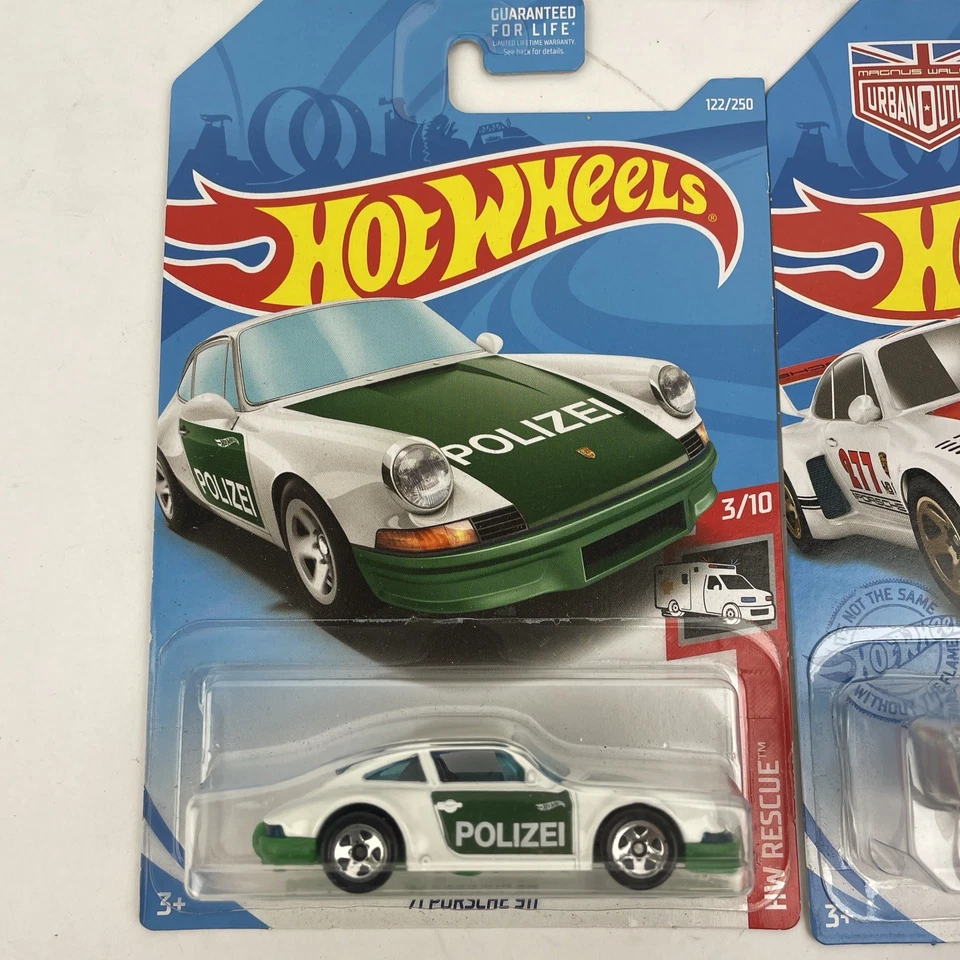 Lot of 6 HOT WHEEL PORSCHE 911 FJV41 WHITE GREEN Red POLIZEI 944 Turbo 935 - Image 2 of 4