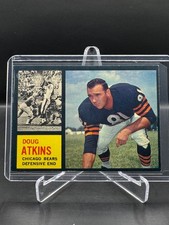 1962 TOPPS FOOTBALL!  DOUG ATKINS!  CHICAGO BEARS!  #21  EX CONDITION!