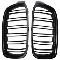 2X(GläNzend Schwarz Auto Front Nieren Gitter Gitter FüR- 3 Series F30 F31 F1520