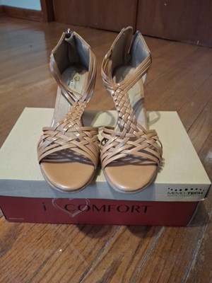 I Love Comfort  Memo Tech Women's Shoes, Tan, Size 8 Medium,  Good, See Pics