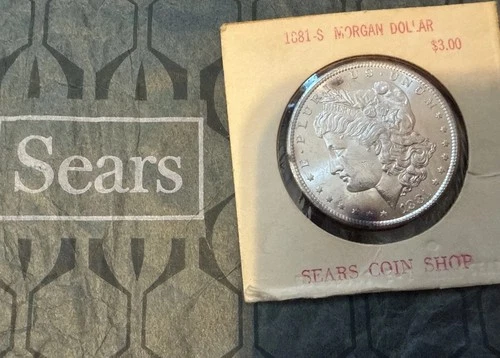 1881-S Morgan Silver Dollar Uncirculated  Sealed By Sears In 1960 Exceptional!!