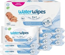 Sensitive Newborn  Baby Wipes, 3-In-1 Cleans, Cares, Protects, 99.9